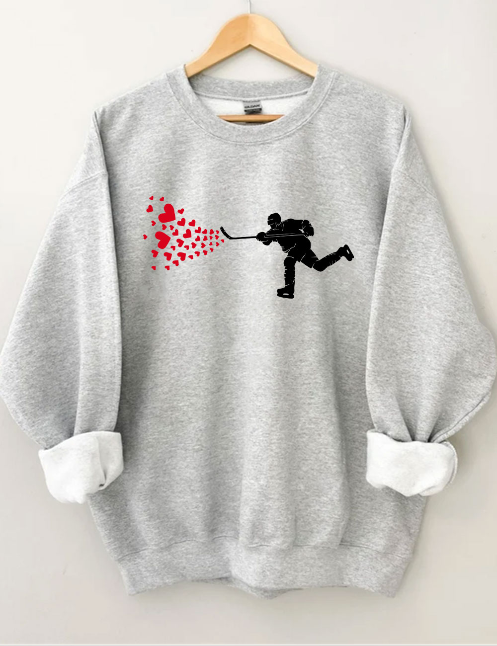 Ice Hockey HeartsSweatshirt