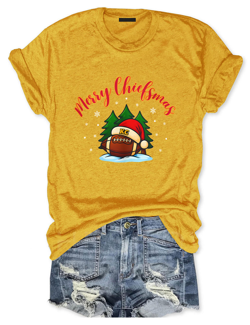 Merry Chiefsmas Kansas City Football T-Shirt