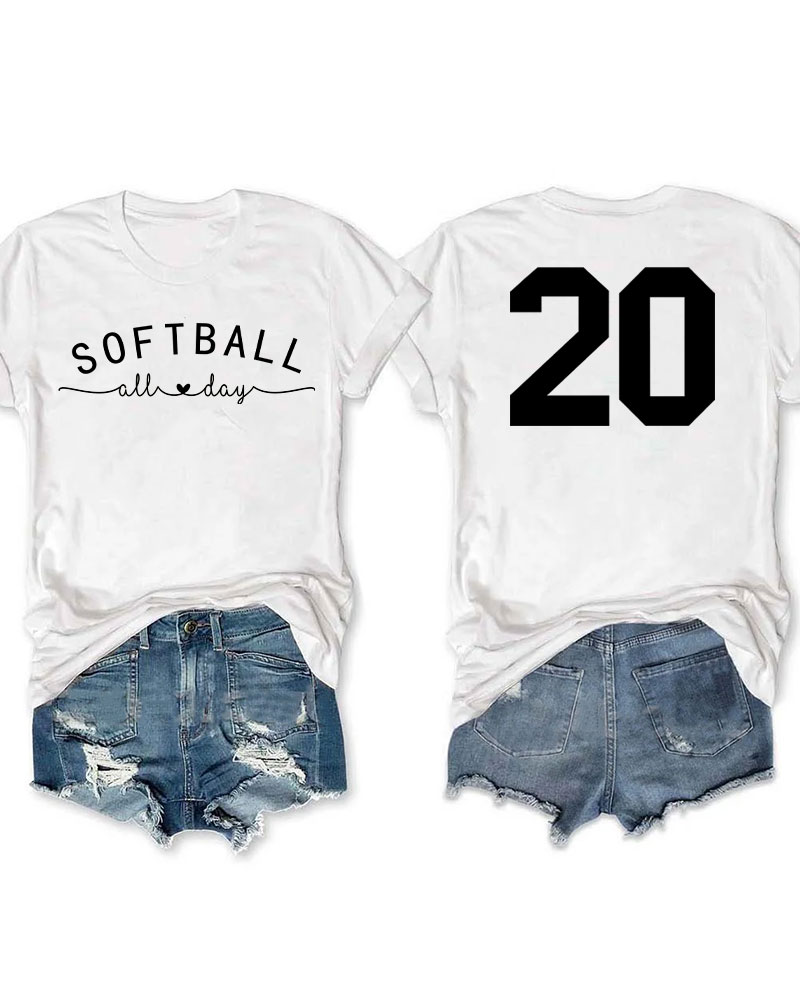 Softball All Day Custom T-shirt