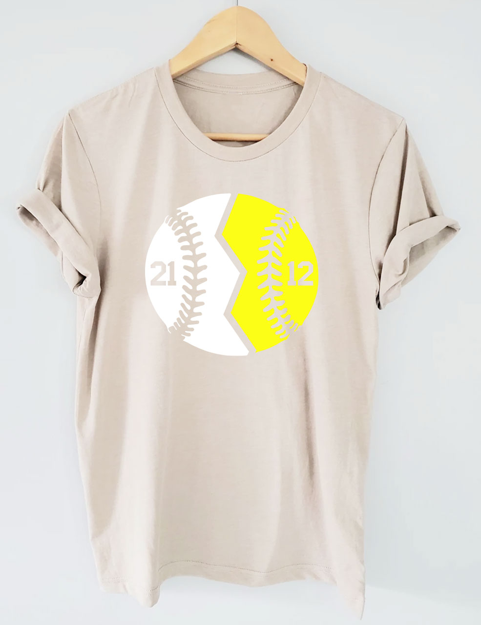 Custom Glitter Baseball and Softball T-Shirt