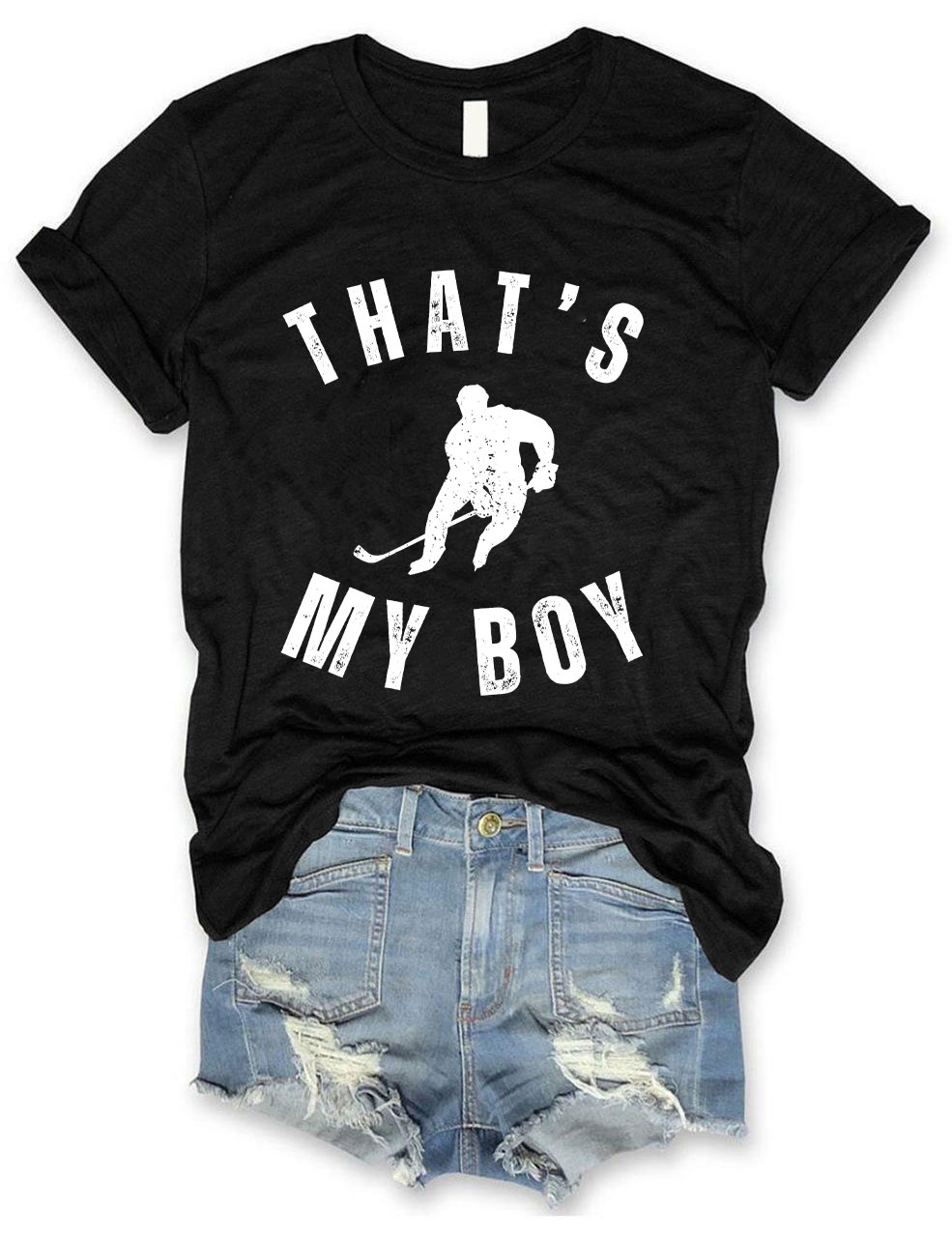 Custom That's My Boy Hockey Mom T-shirt