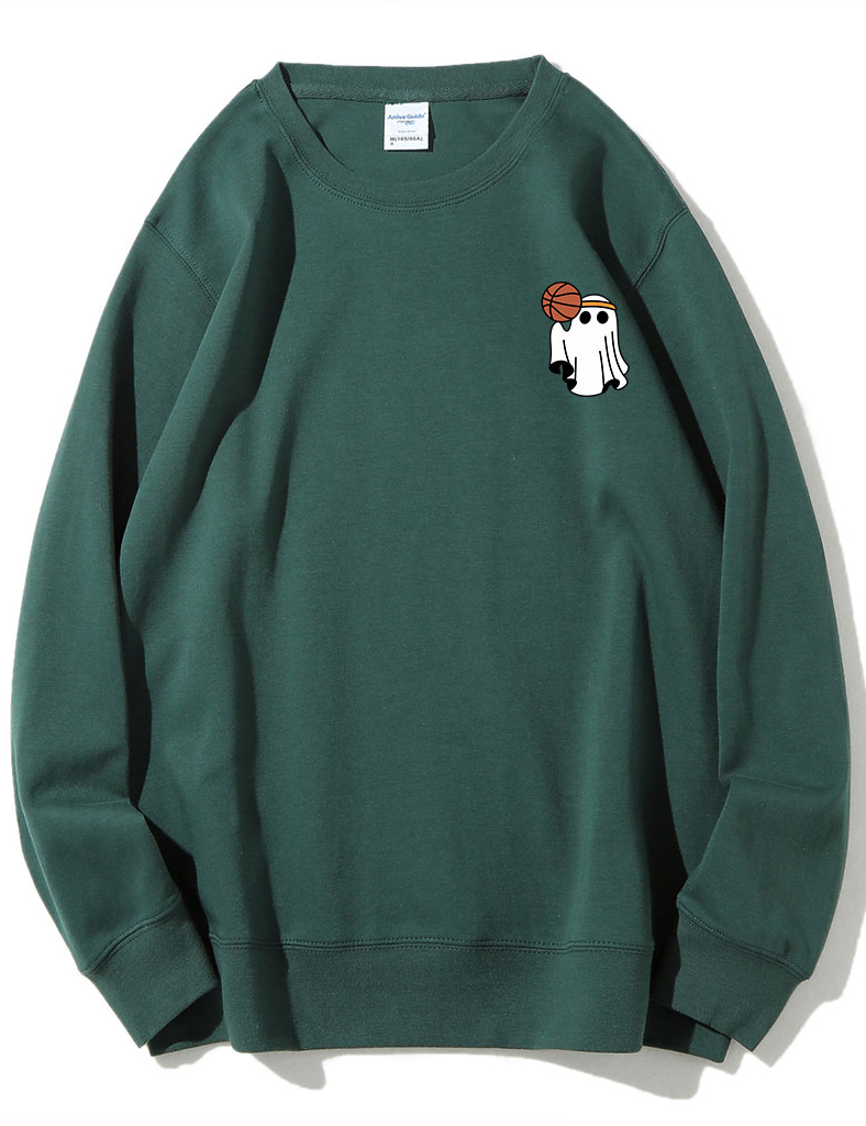 Halloween Ghost Basketball Sweatshirt