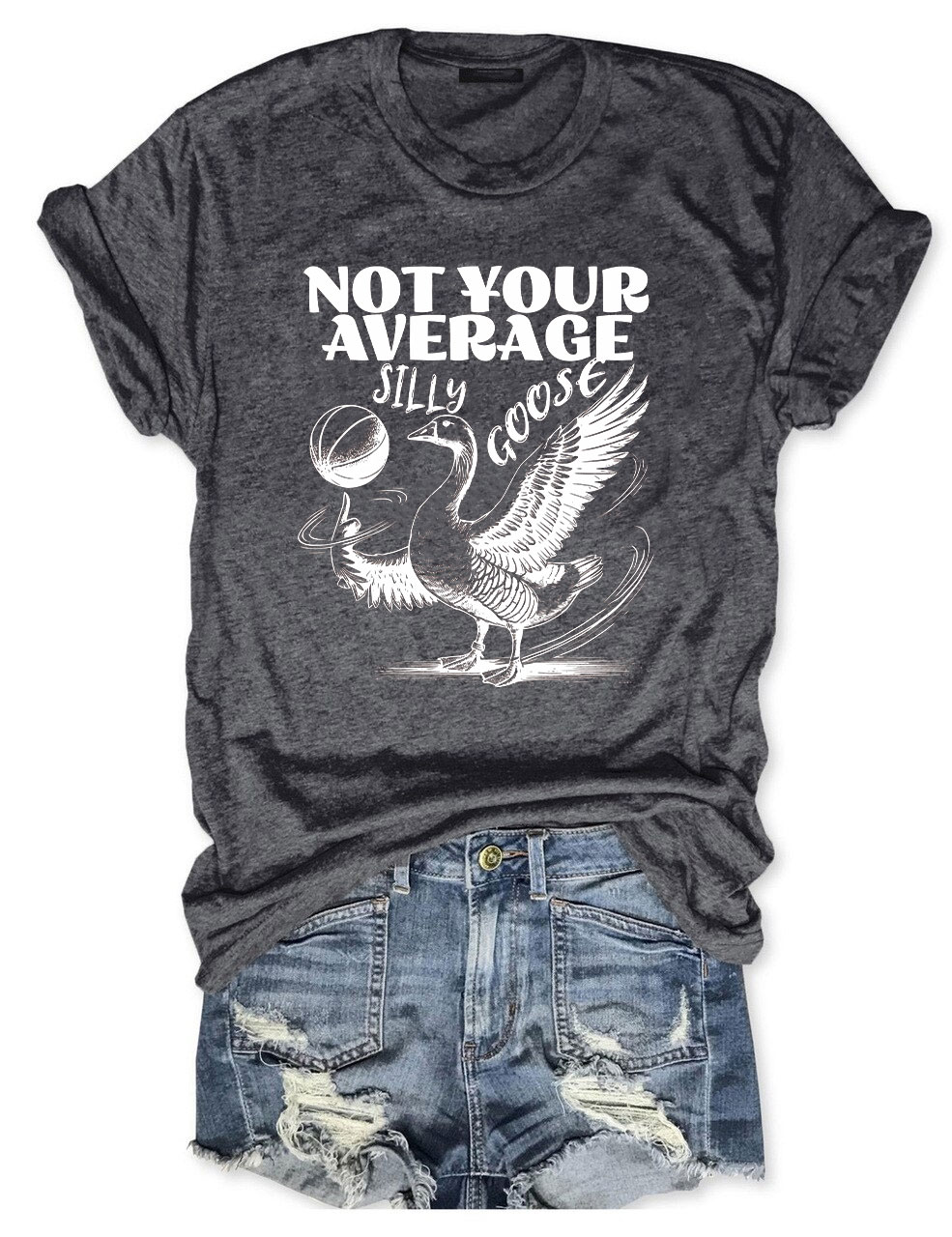 Not Your Average Silly Goose Funny Basketball T-shirt