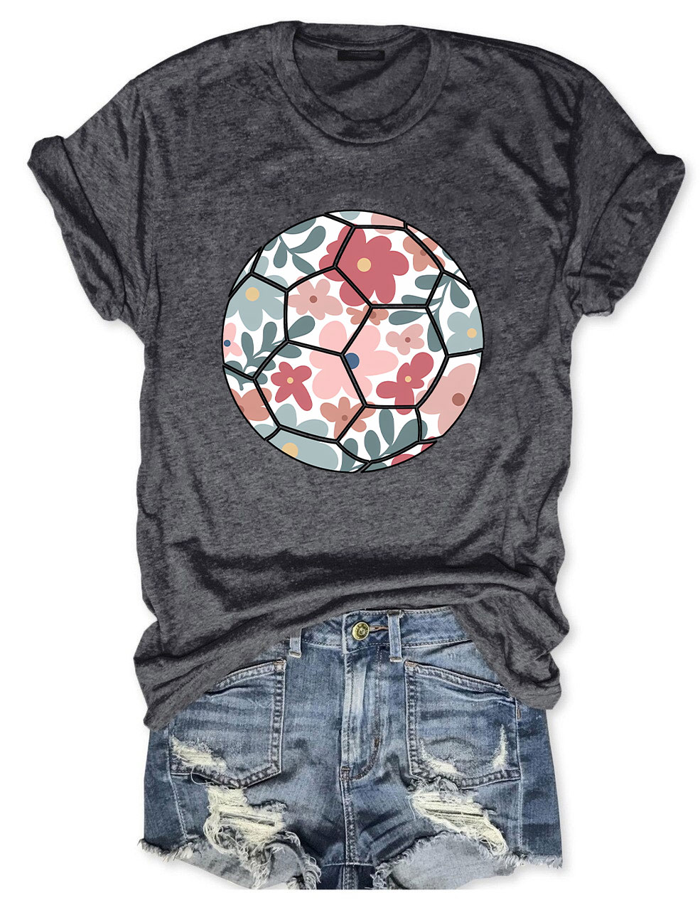 Floral Football T-shirt