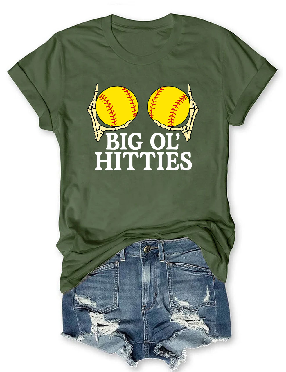 Big Ol Hitties Funny Softball T-Shirt