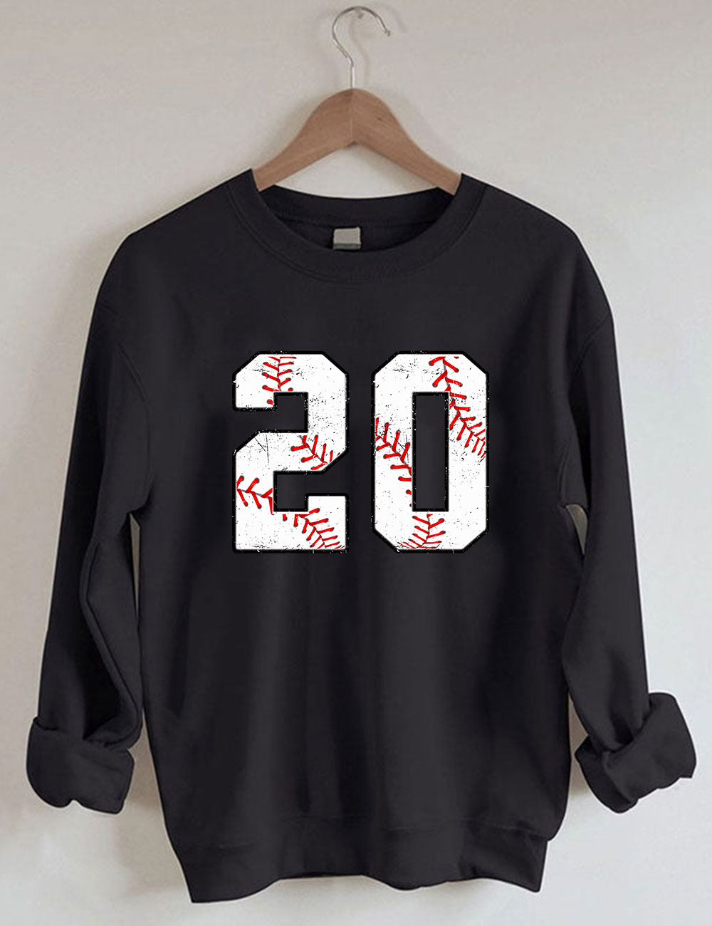 Baseball Customized Number Sweatshirt