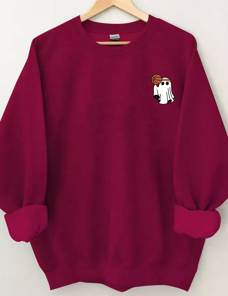 Halloween Ghost Basketball Sweatshirt