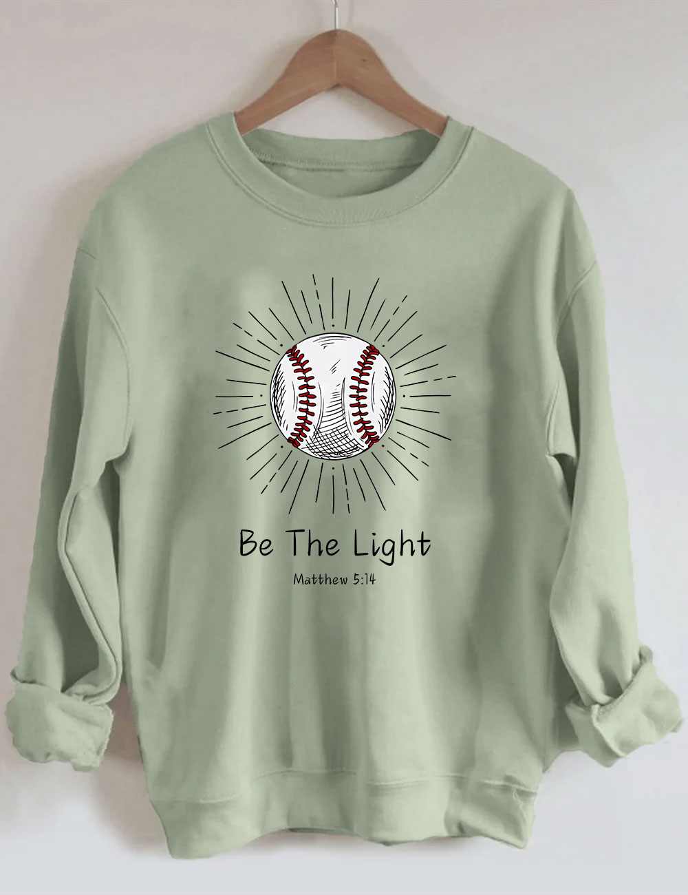 Be The Light Baseball Sweatshirt