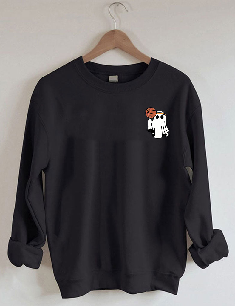 Halloween Ghost Basketball Sweatshirt