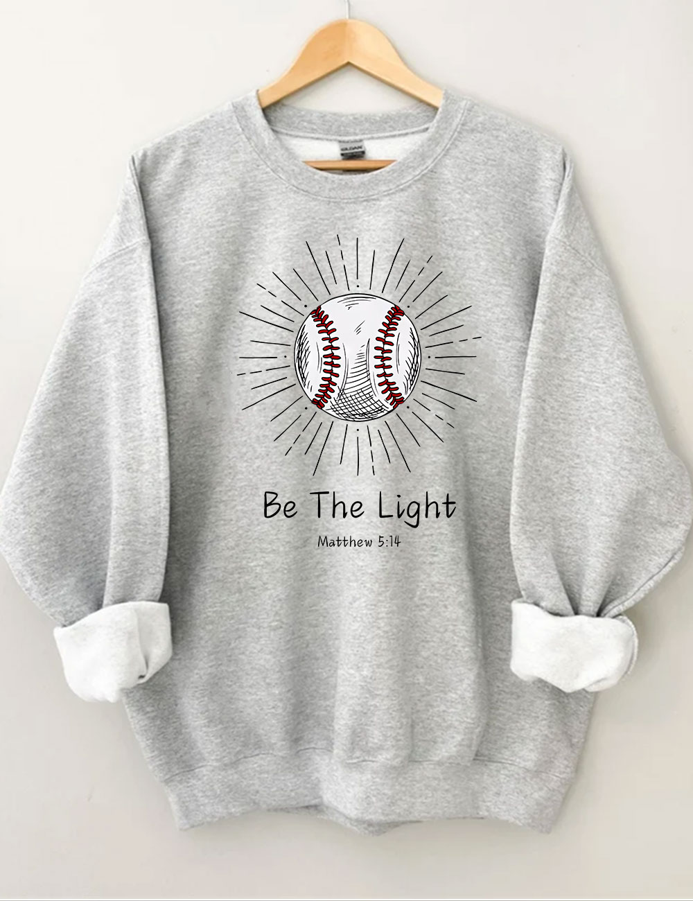 Be The Light Baseball Sweatshirt
