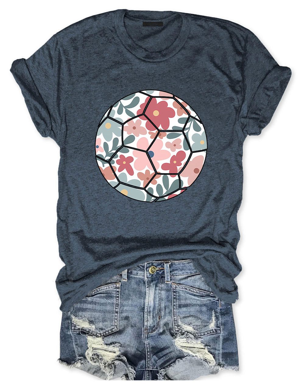 Floral Football T-shirt