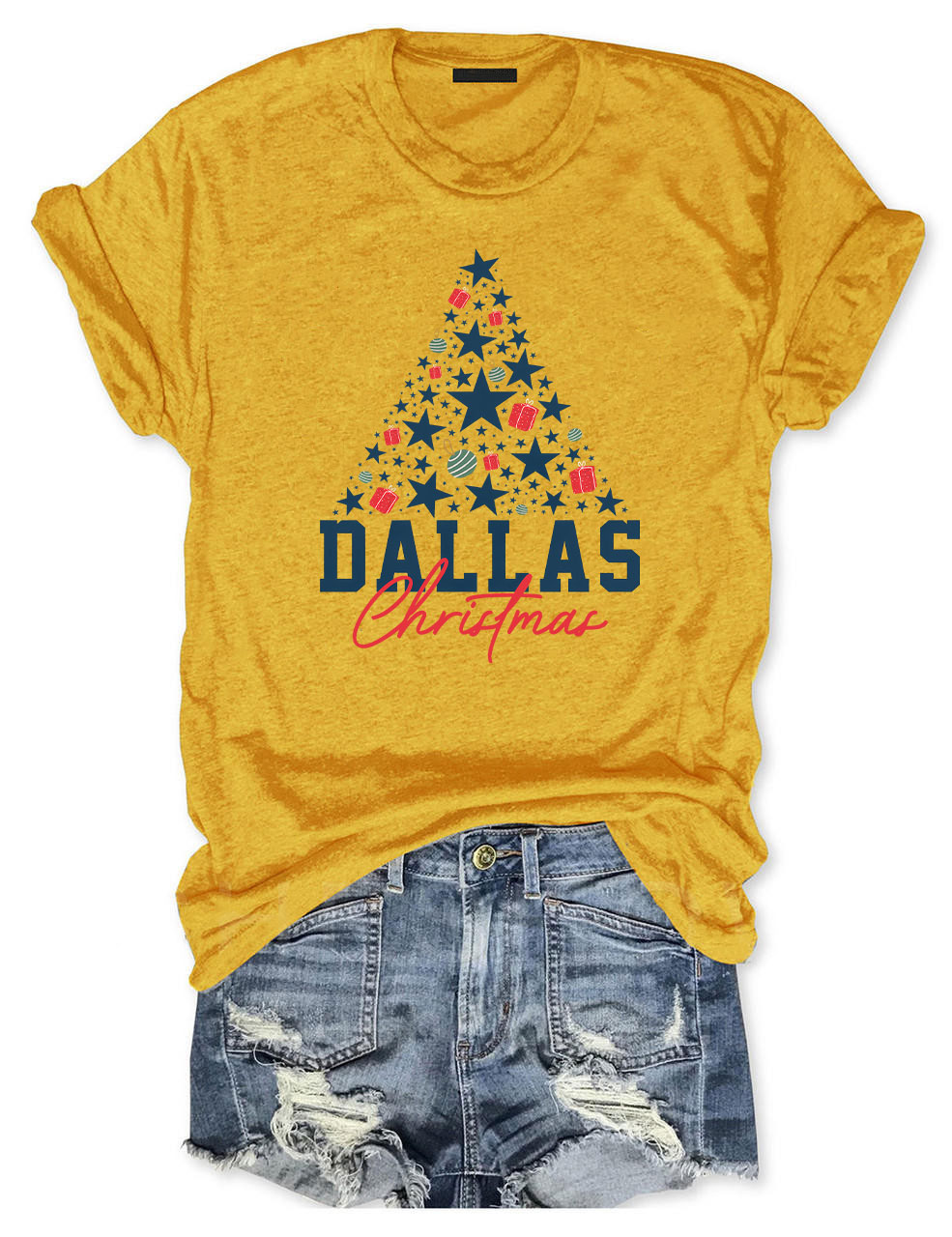 Dallas Cowboys Christmas Tree Football T-Shirt