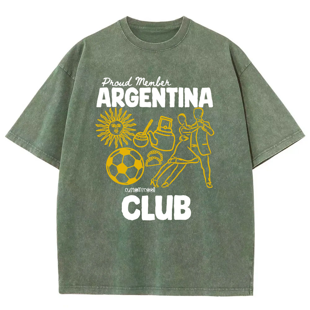 Proud Member Argentina Club Washed T-shirt