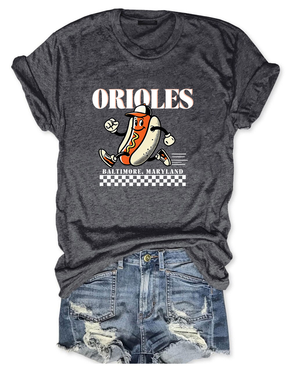 Baltimore Hotdog Funny Baseball T-Shirt