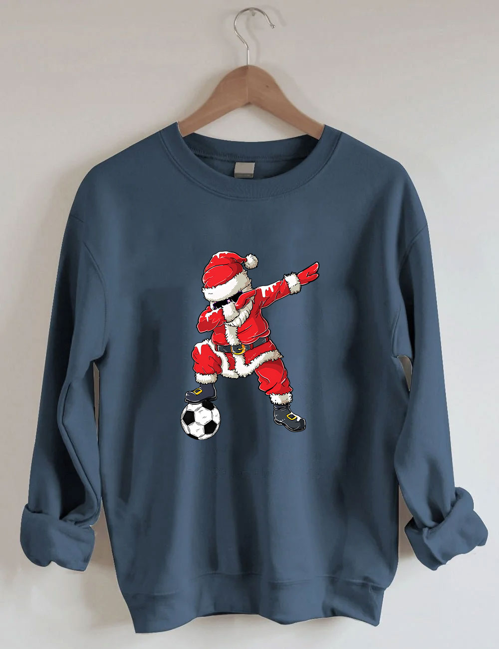 Christmas Soccer Santa Funny Sweatshirt