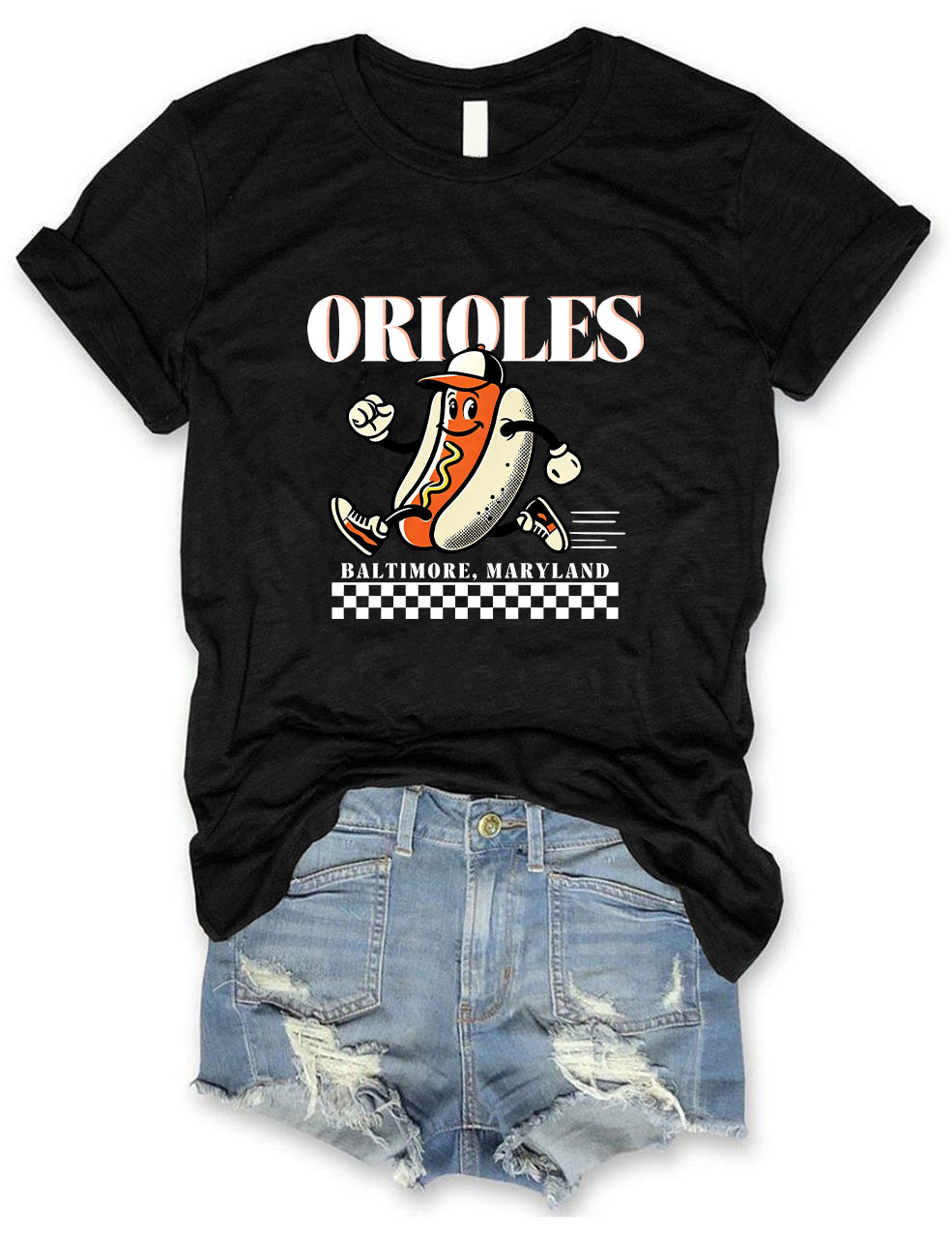 Baltimore Hotdog Funny Baseball T-Shirt
