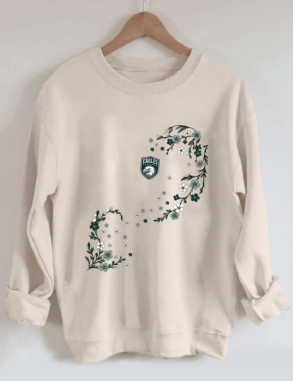 Eagles Floral Football Sweatshirt