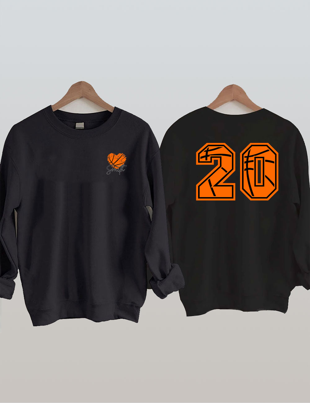 Custom Basketball Heart Funny Sweatshirt