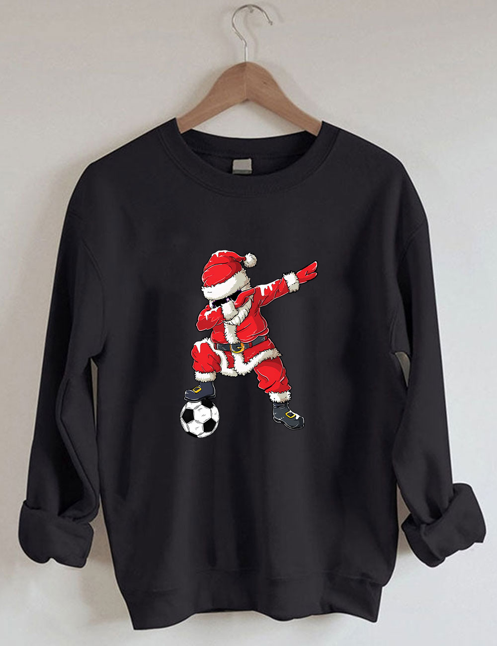 Christmas Soccer Santa Funny Sweatshirt