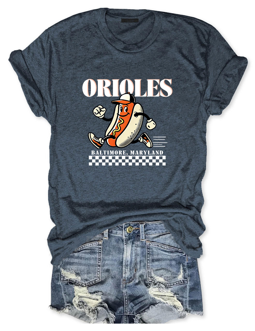 Baltimore Hotdog Funny Baseball T-Shirt