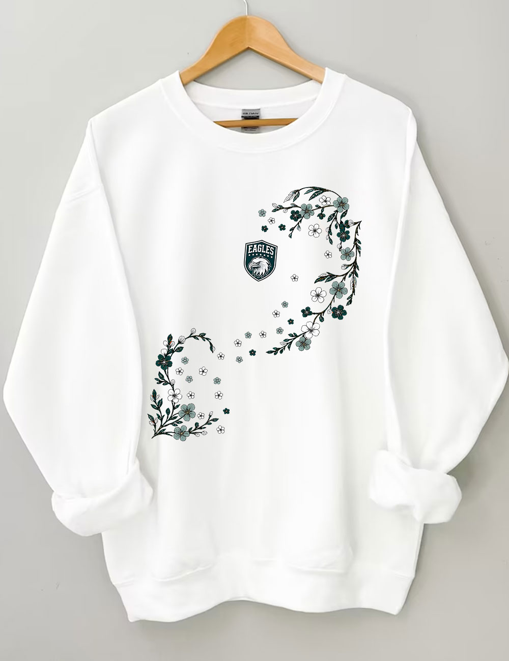 Eagles Floral Football Sweatshirt