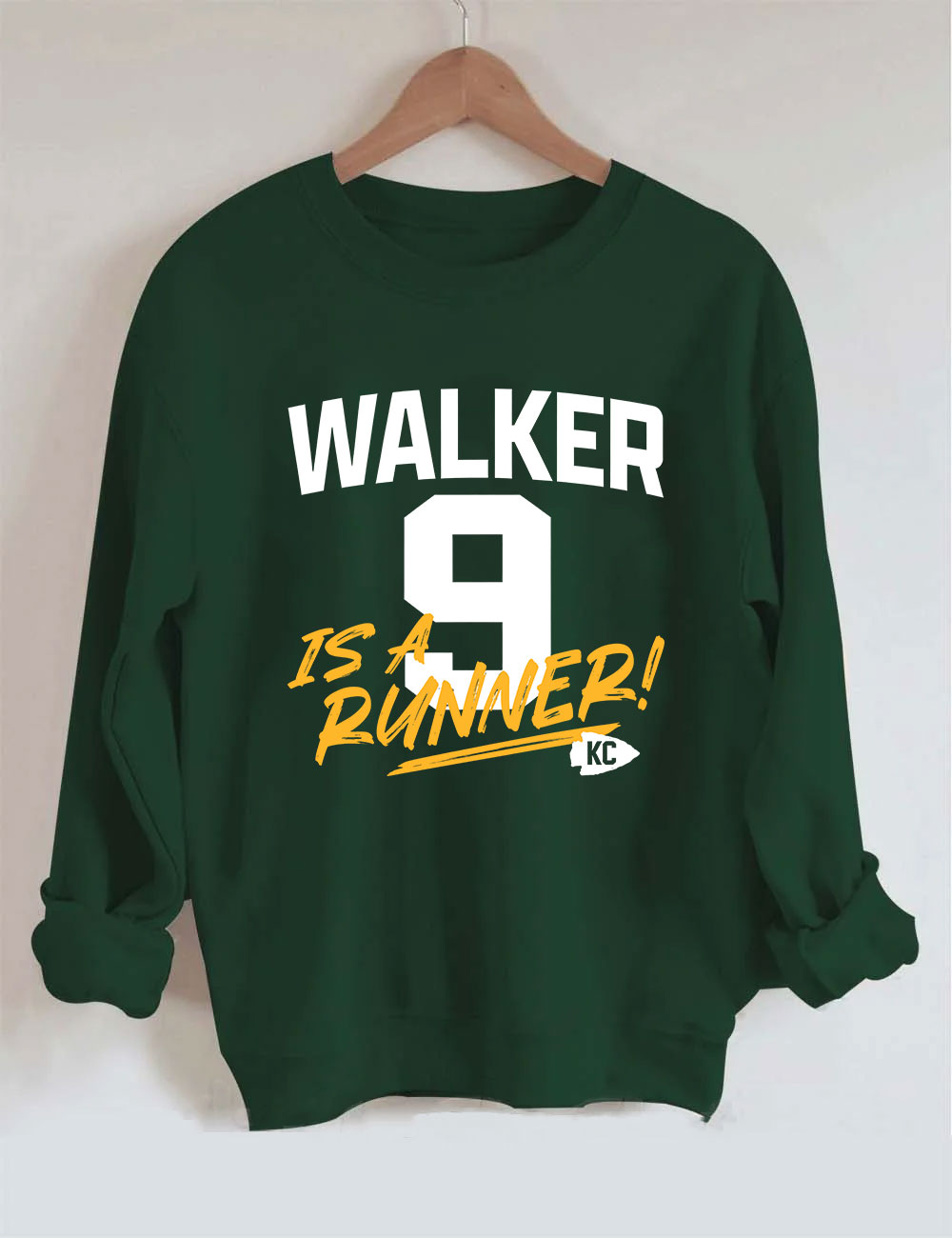 K9 Chiefs Football  Cute GhostWalker is a Runner Sweatshirt