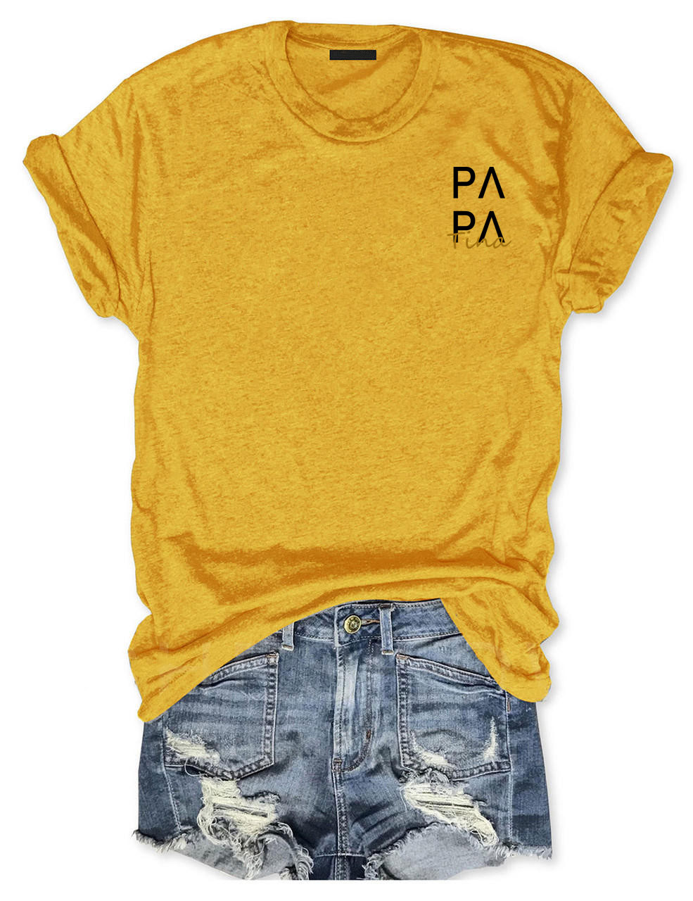 Custom PAPA With Child's Name T-shirt