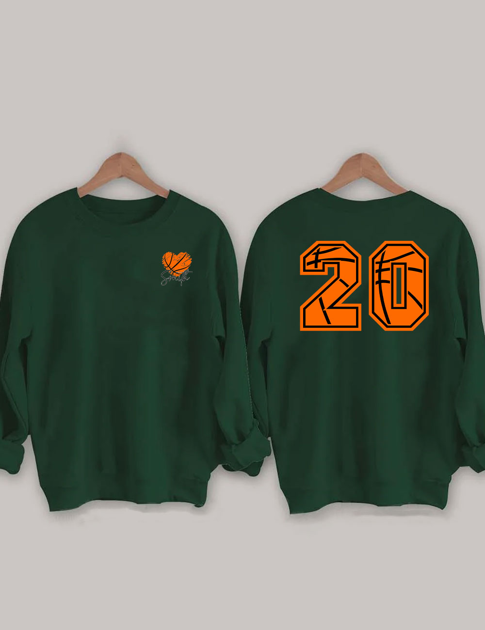 Custom Basketball Heart Funny Sweatshirt