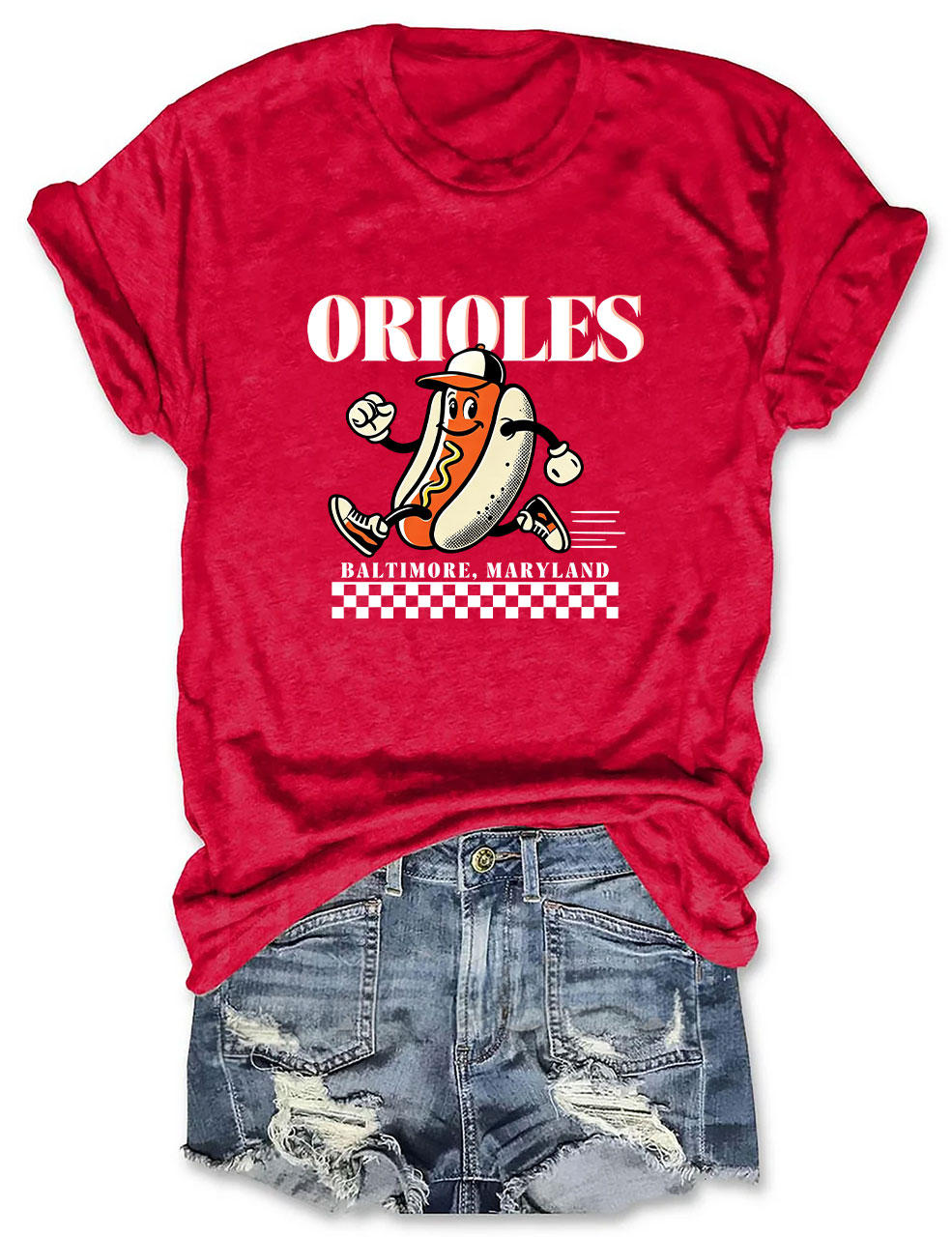 Baltimore Hotdog Funny Baseball T-Shirt