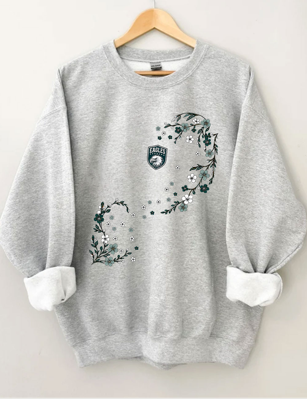 Eagles Floral Football Sweatshirt