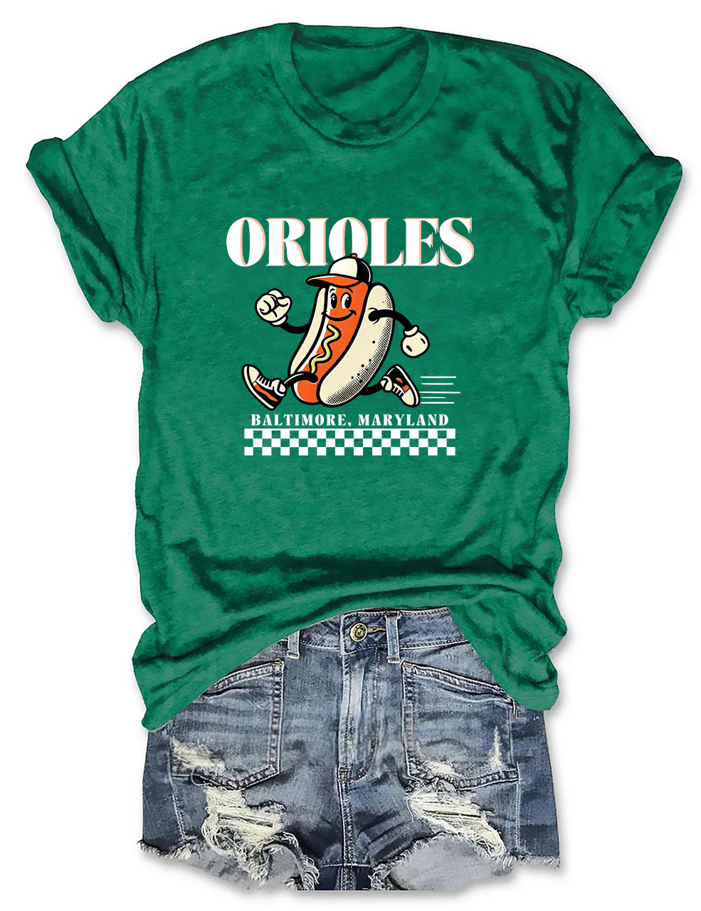 Baltimore Hotdog Funny Baseball T-Shirt