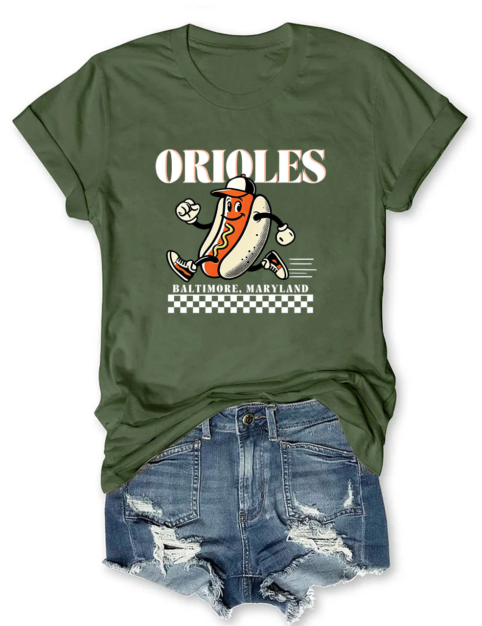 Baltimore Hotdog Funny Baseball T-Shirt