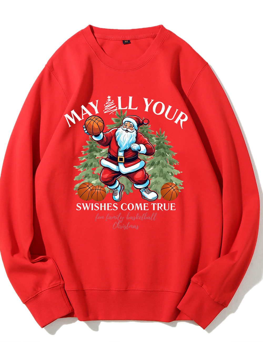 Merry Swishmas Christmas Basketball Sweatshirt