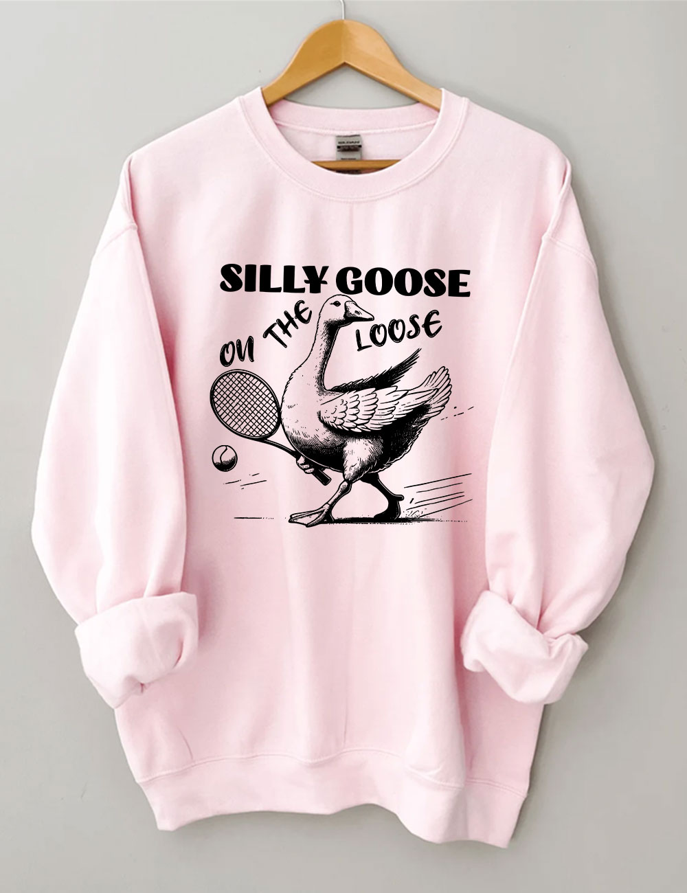 Silly Goose On The Loose Funny Tennis Sweatshirt