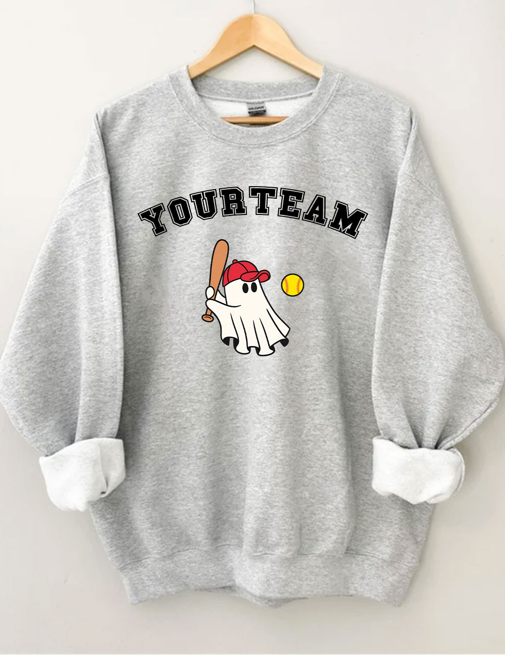 Custom Ghost Softball Funny Sweatshirt