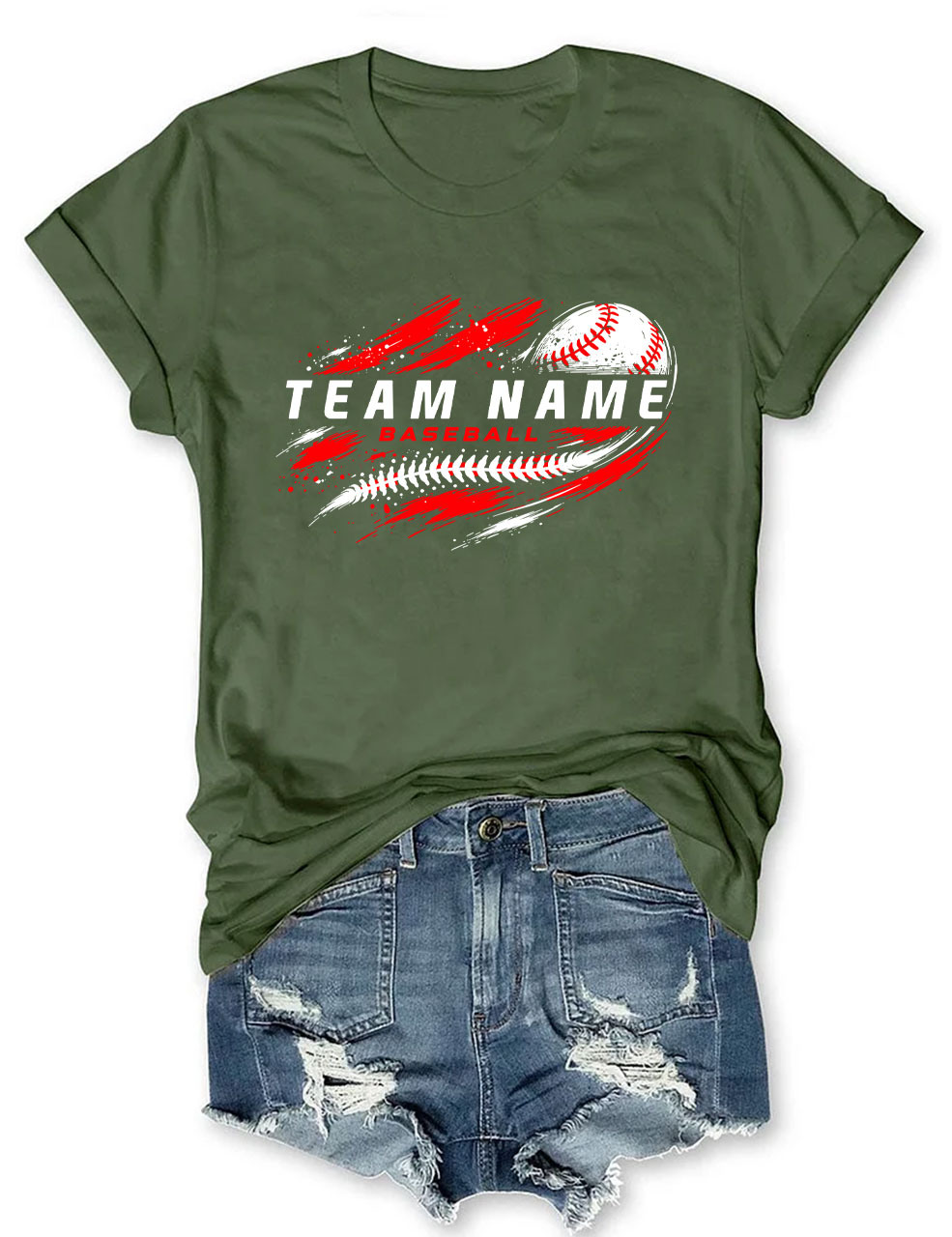 Custom Team Name Baseball T-Shirt