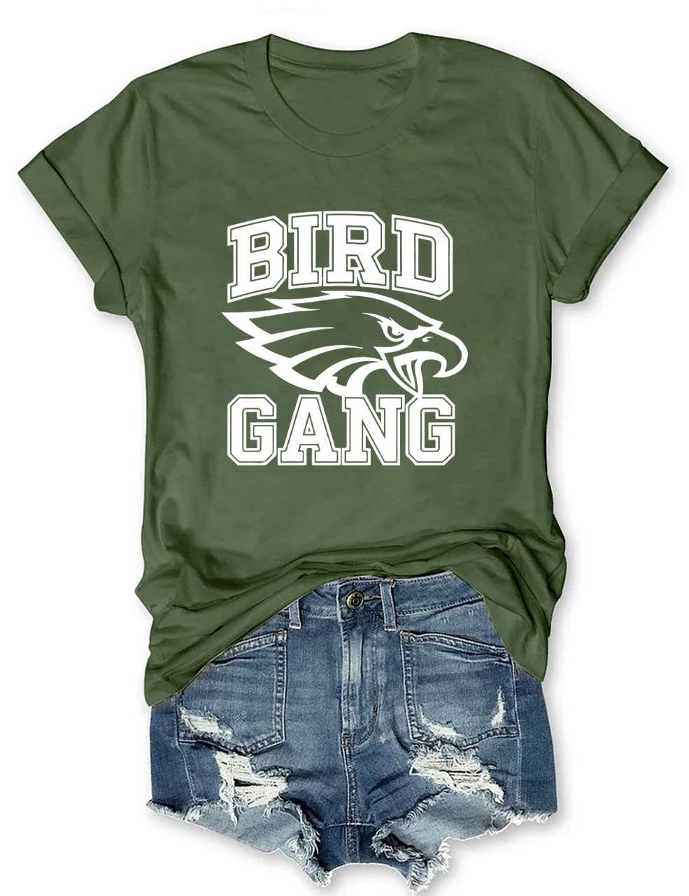 Bird Gang Eagle Football T-Shirt