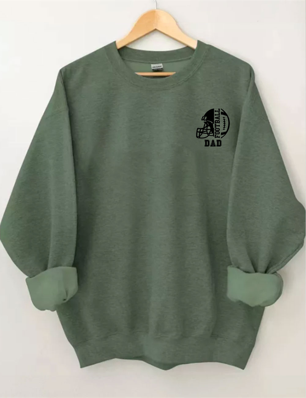 2 Players Custom Football Dad Sweatshirt