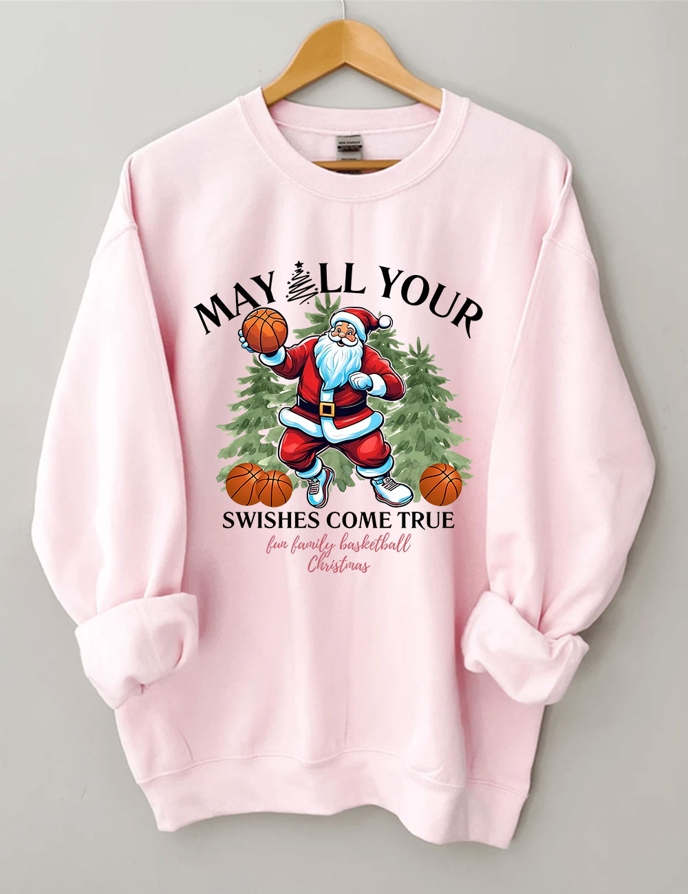 Merry Swishmas Christmas Basketball Sweatshirt