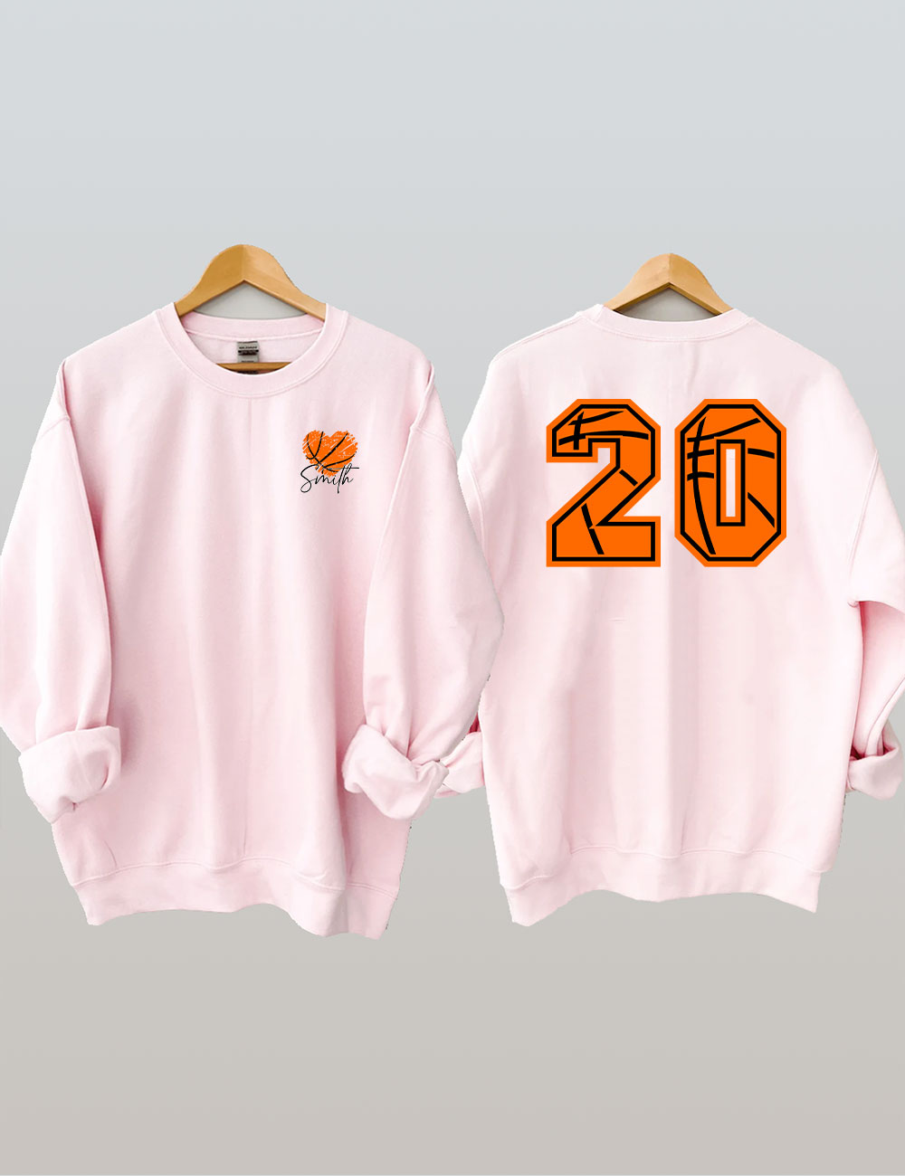 Custom Basketball Heart Funny Sweatshirt