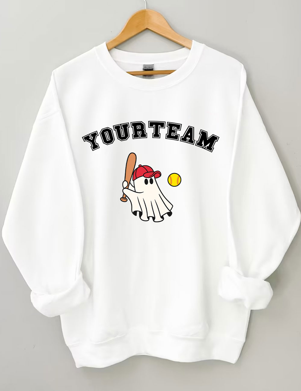 Custom Ghost Softball Funny Sweatshirt