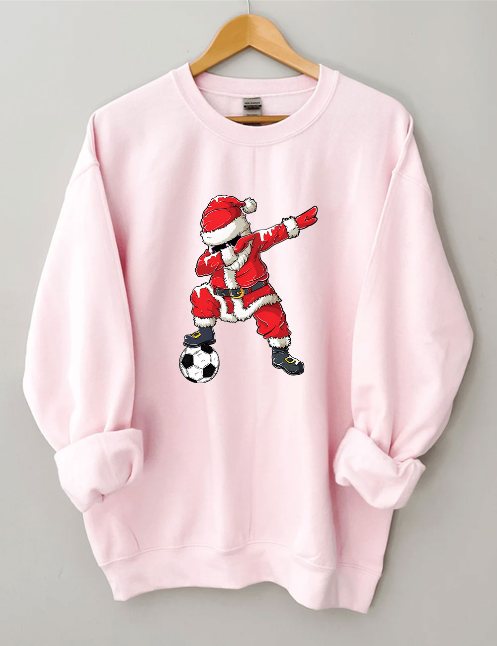 Christmas Soccer Santa Funny Sweatshirt