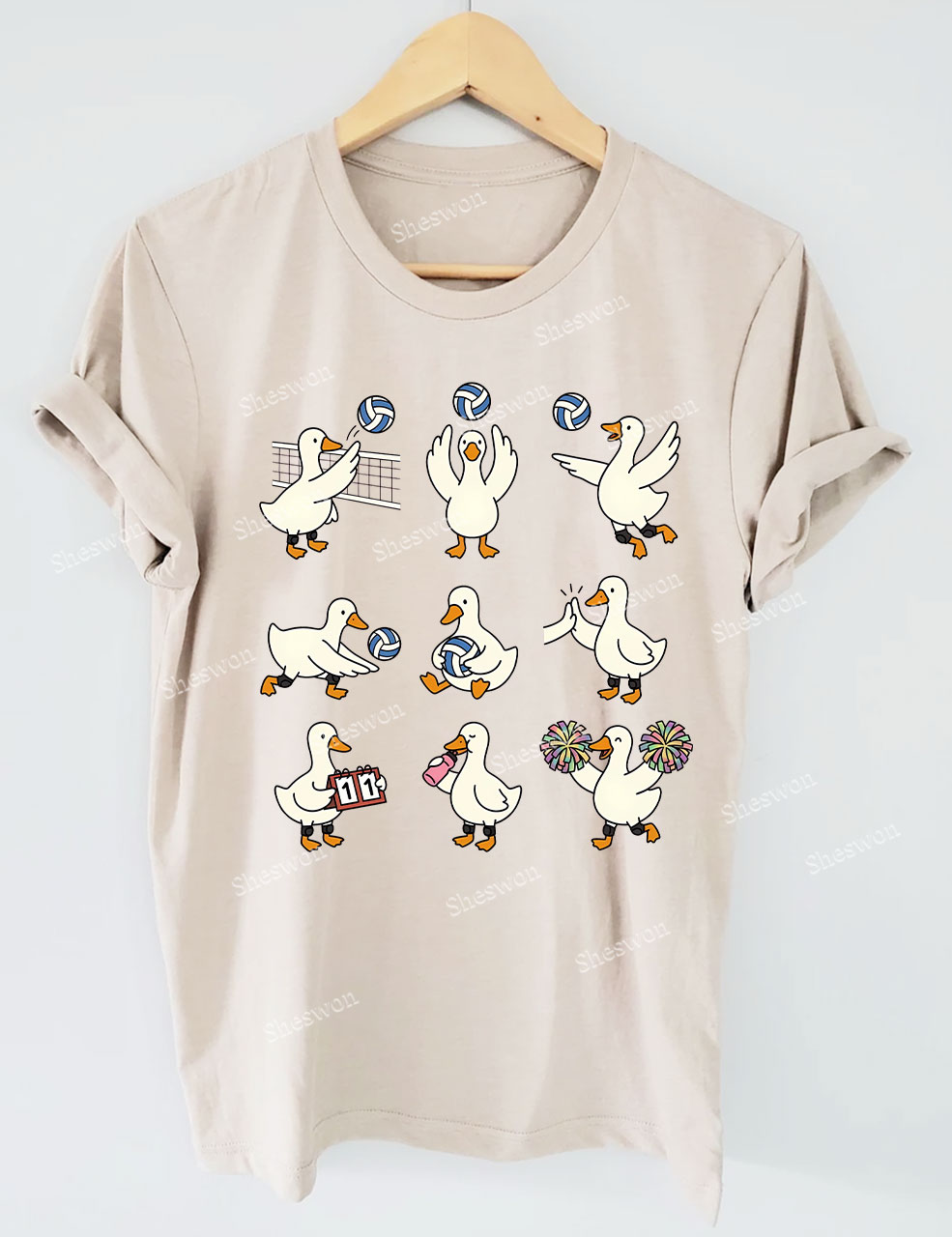 Funny Goose Volleyball Team T-shirt