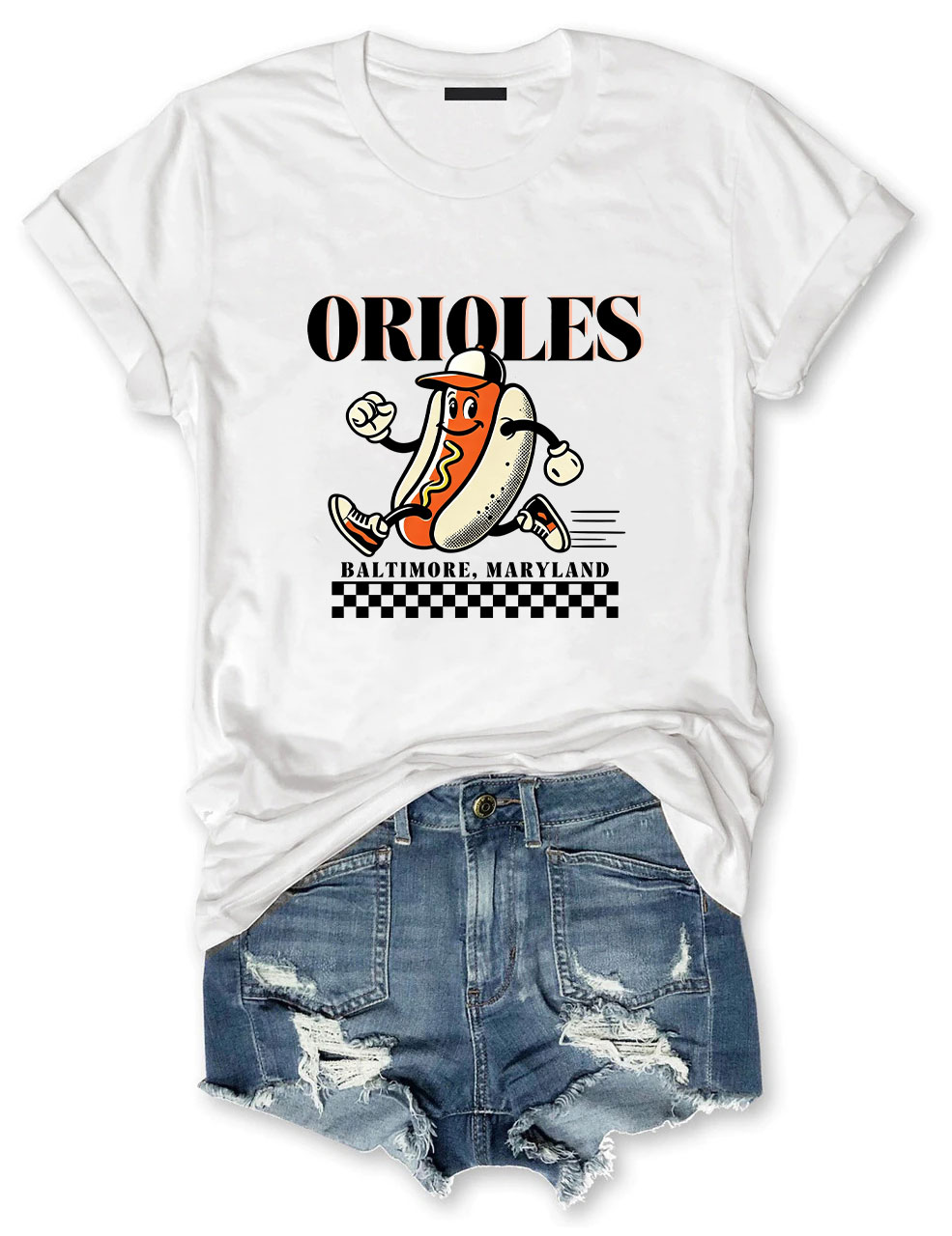 Baltimore Hotdog Funny Baseball T-Shirt
