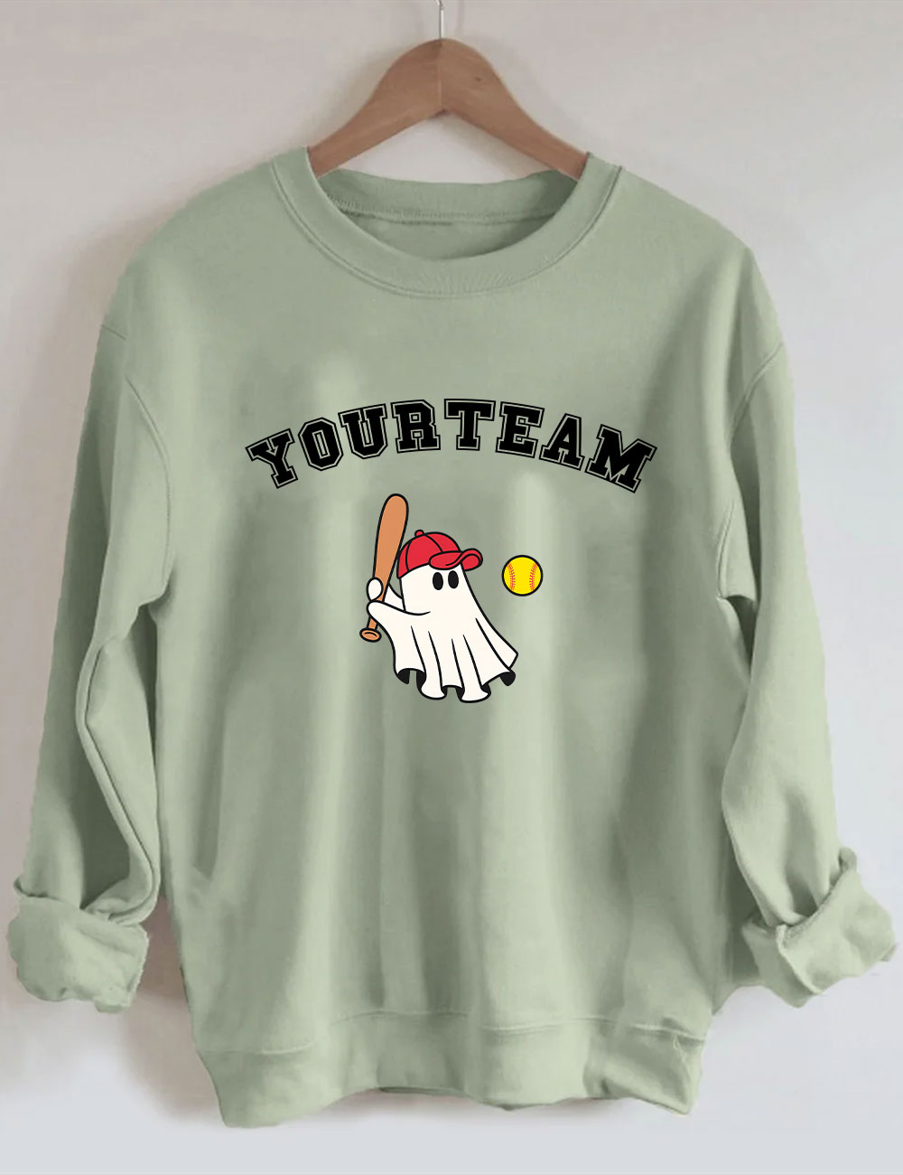 Custom Ghost Softball Funny Sweatshirt