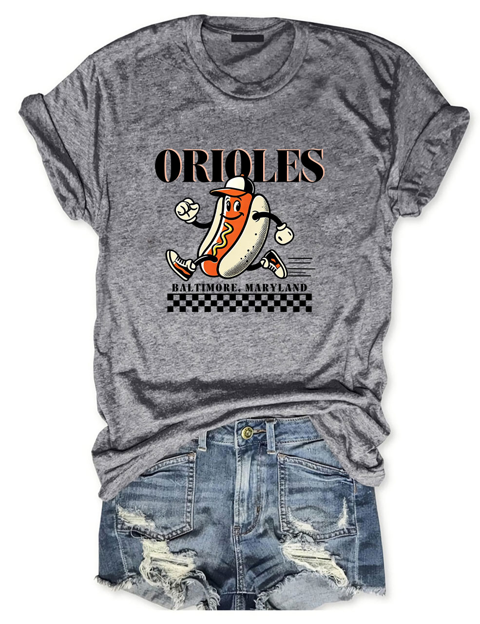 Baltimore Hotdog Funny Baseball T-Shirt