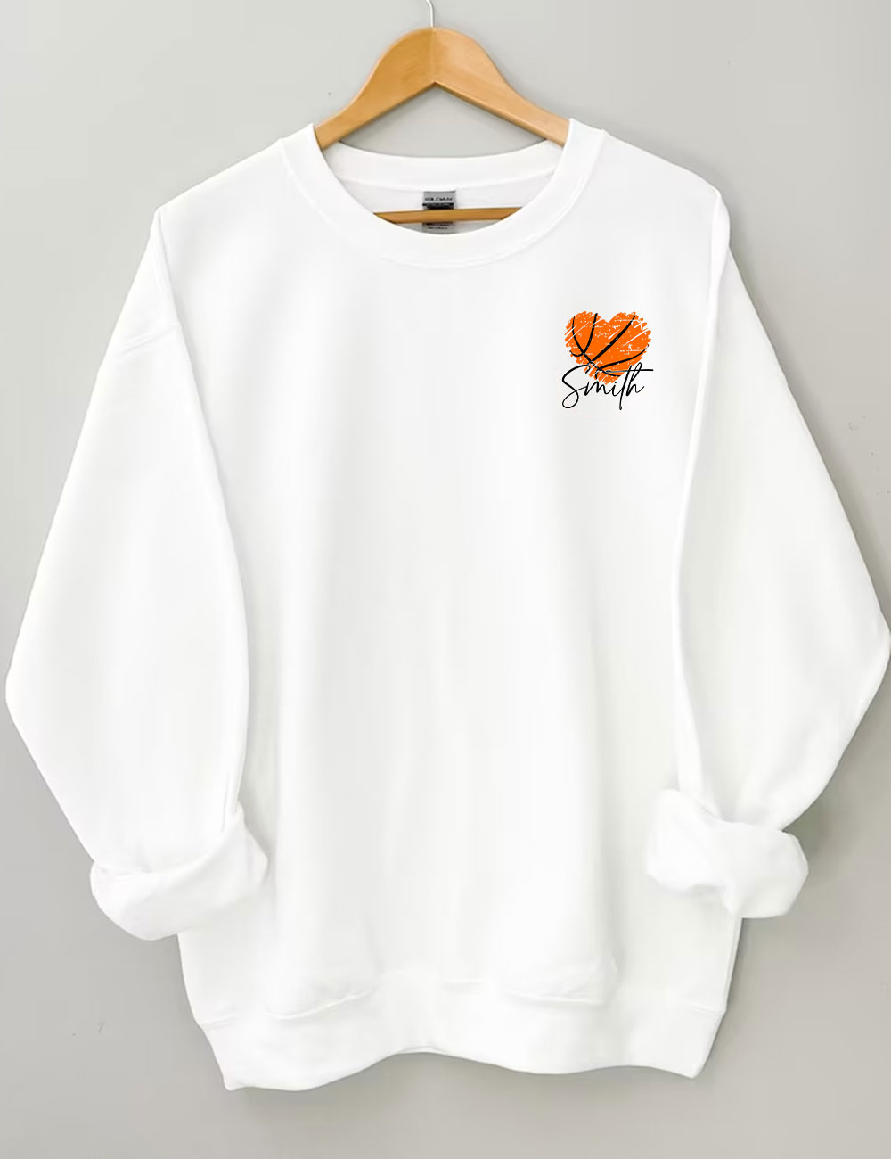 Custom Basketball Heart Funny Sweatshirt