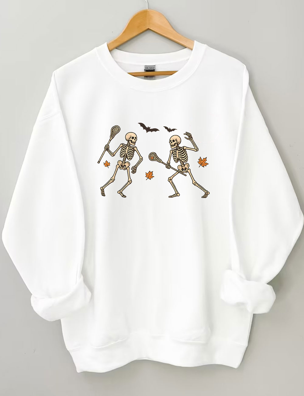 Skeletons Lacrosse Halloween Funny Sweatshirt