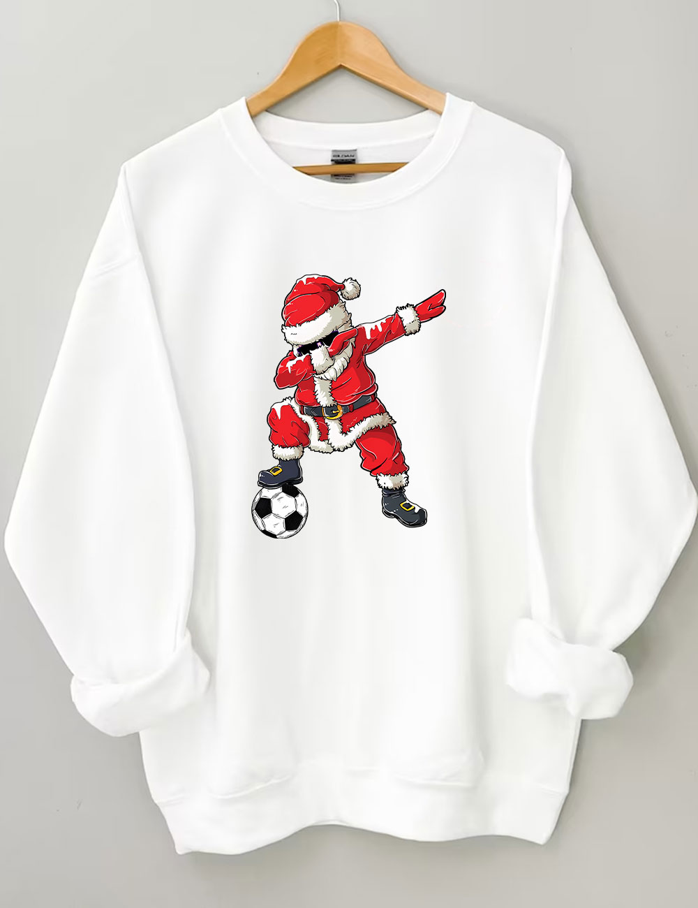 Christmas Soccer Santa Funny Sweatshirt