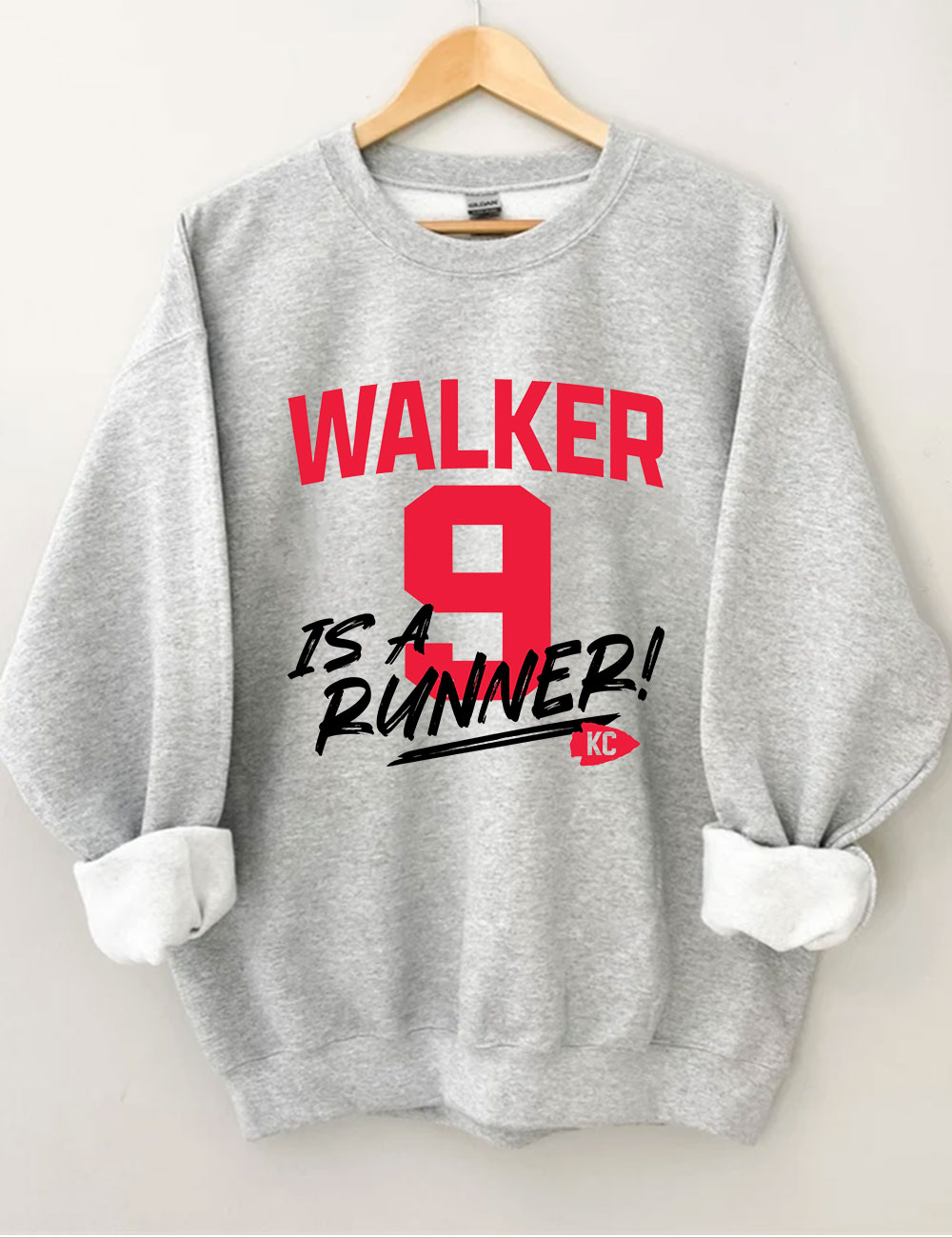 K9 Chiefs Football  Cute GhostWalker is a Runner Sweatshirt
